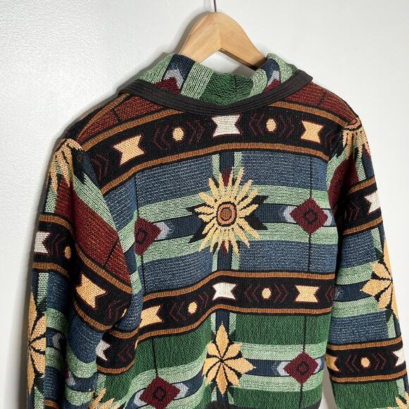 Vintage Its In The Bag Tapistry Jacket Womens Southwest Cropped Western Flower - Picture 7 of 8